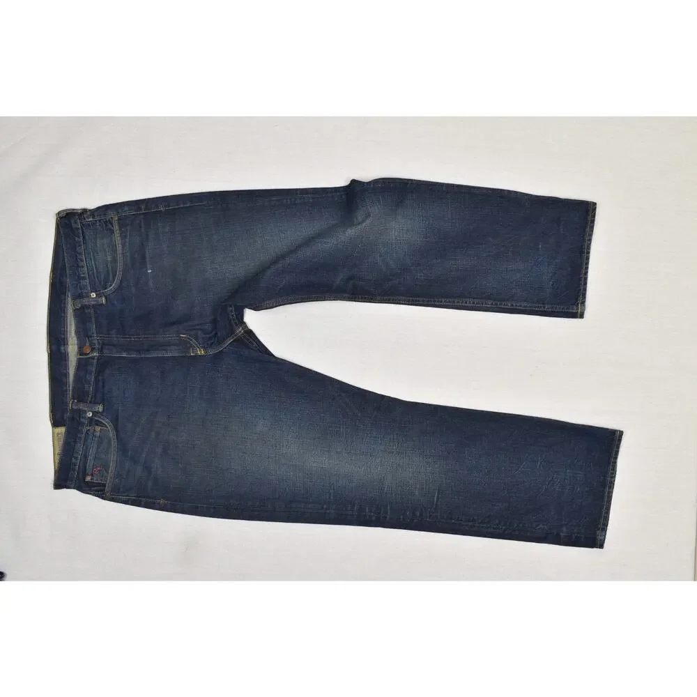 Polo Ralph Lauren York Driggs Men's Jeans 40x30 Dark Wash Blue Denim Made in Mex